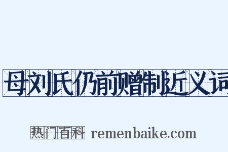 母刘氏仍前赠制近义词是什么意思的图片